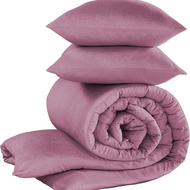 De Witte Lietaer Dekbedovertrek Tarbot - Hotelmaat - 260 x 240 cm - Flanel lila