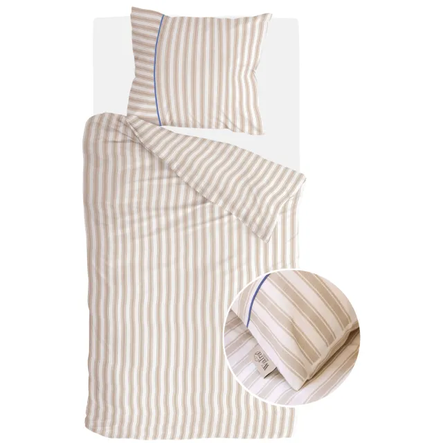 Walra Refined Lines dekbedovertrek zand