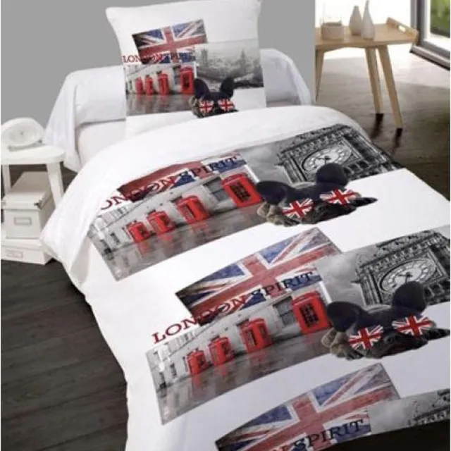 better night 1-Persoonsdekbedovertrek katoen British Style 140x200 met 1 kussensloop 65x65 cm wit