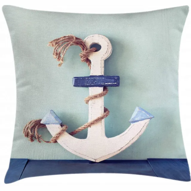 ABAKUHAUS Anker-Kussenhoes – Dubbelzijdig bedrukt – 40x40 cm – Multicolor Blau