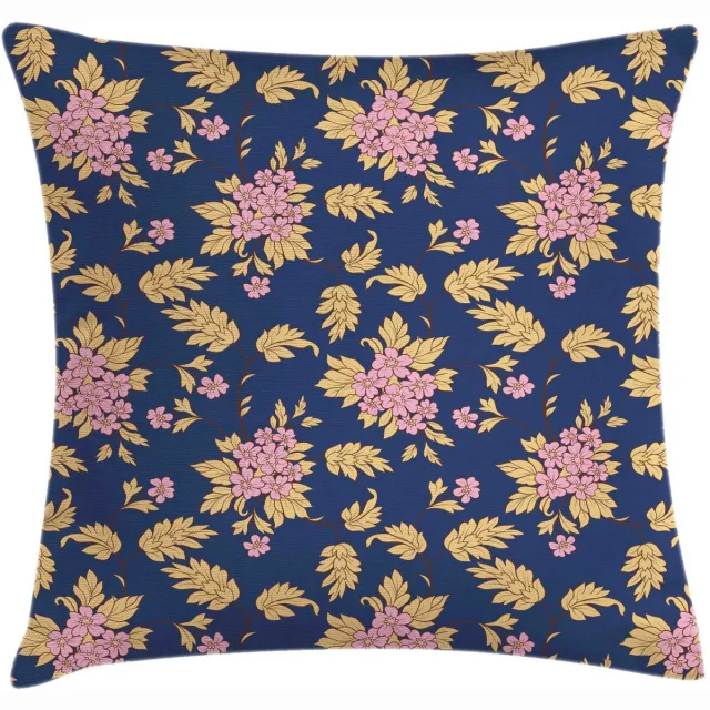 ABAKUHAUS Kussenhoes Vintage GardenBlossoms – 45x45 cm – lavendelbruin – dubbelzijdig bedrukt