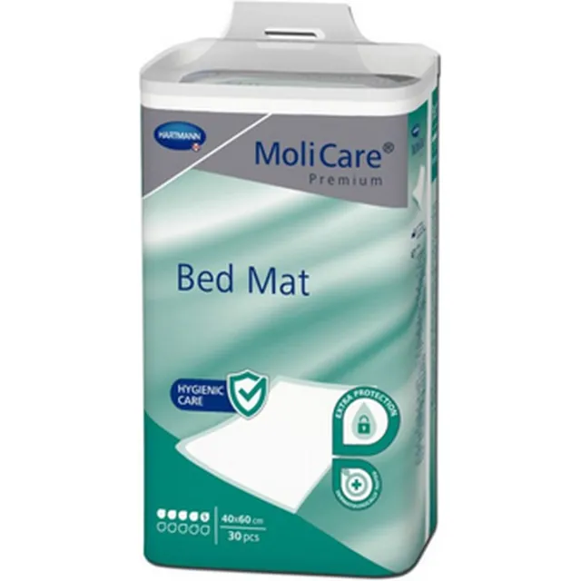 Hartmann Molicare Premium Bed Mat 5 gouttes 40 x 60 cm - 1 paquet de 30 protections 1 pak van 30 stuks