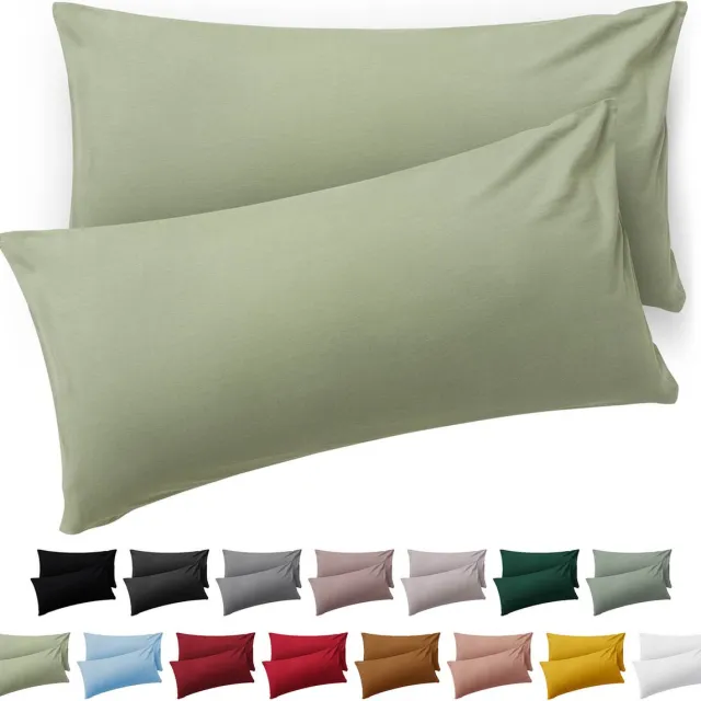 Blumtal Kussensloop Microvezel Kussenhoes 50 x 70 cm - Licht Olijfgroen - Set van 2