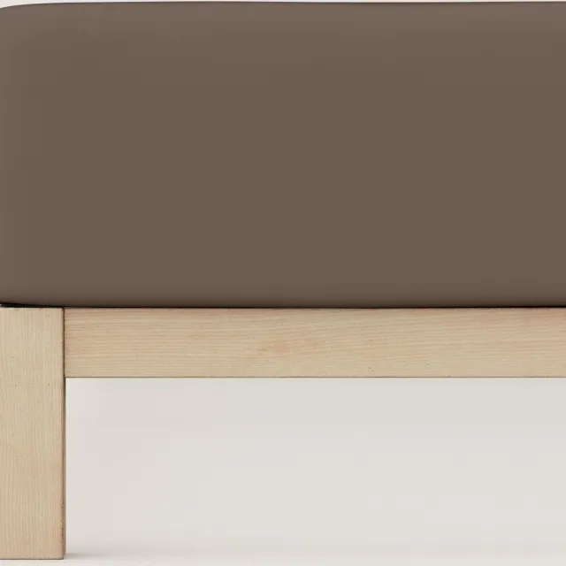 schlafgut Pure Bio Katoen Jersey Hoeslaken S - 90x190 - 100x220 790 Sand Deep