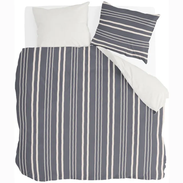 BYRKLUND Dekbedovertrek Steady Stripes - 100% Katoen - Blauw