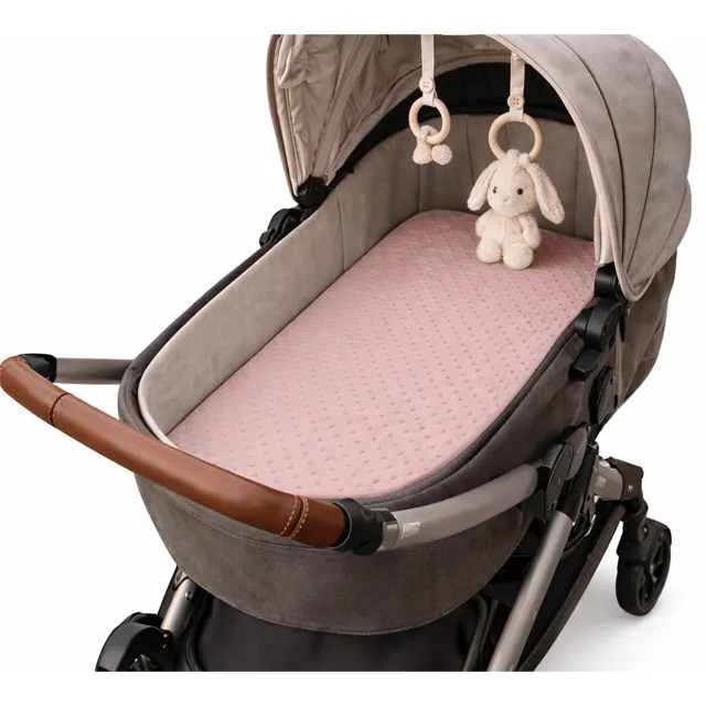 Małe Duże Hoeslaken Minky Roze 40x80cm voor Kinderwagen & Wiege
