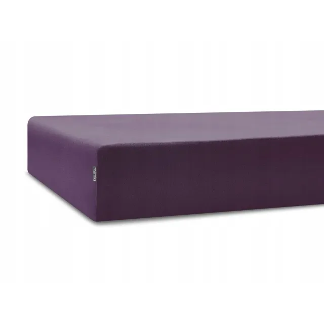 Mumla Katoenen Hoeslaken Aubergine 120x200 cm met Elastiek
