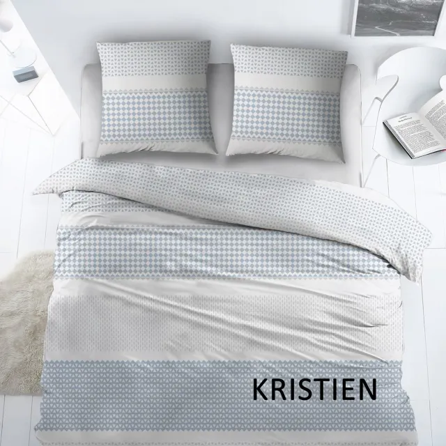 Sleepnight Dekbedovertrek Katoen Kristien - Blauw - 270 x 200/220 cm + 2 kussenslopen - [Blauw]