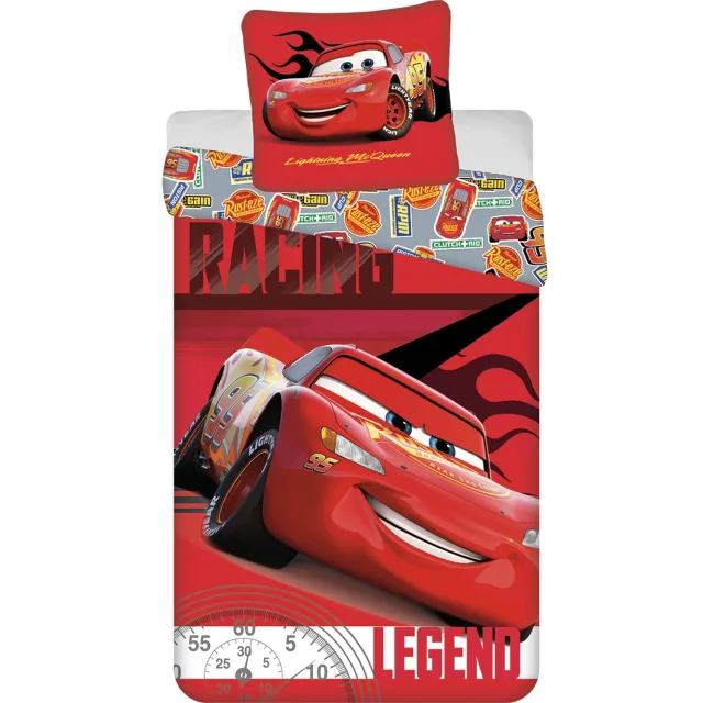 Disney Cars dekbedovertrek Legend - 140 x 200 cm / 60 x 70 cm - Katoen Rood