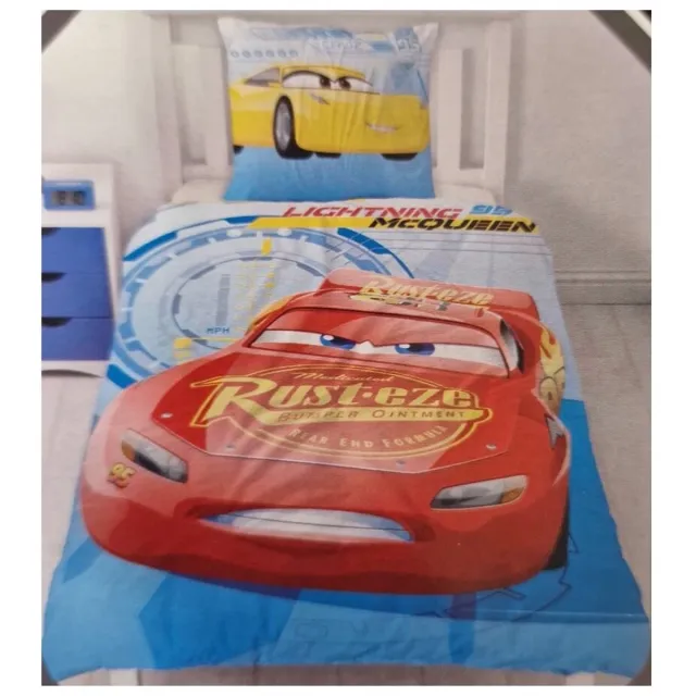 Disney Cars - Dekbedovertrek - Eenpersoons - 140 x 200 cm. - Katoen - Blauw Multi