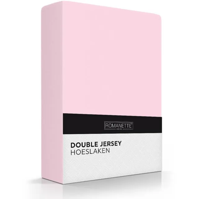 Romanette Luxe Hoeslaken - Blossom - 140x200 cm - Jersey Stretch - Romanette Roze