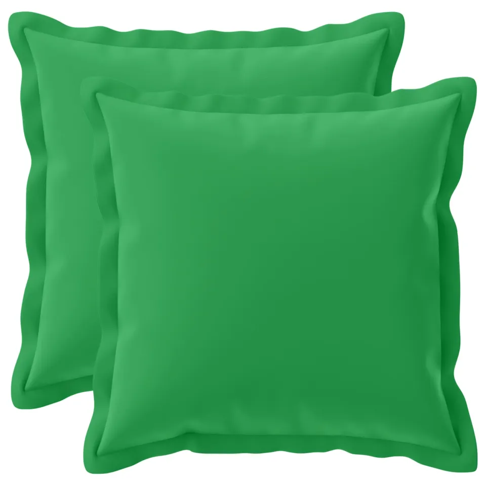 vidaXL Kussensloop 2 st HOUTEN Groen 50 x 50 cm Polyester, foto 3