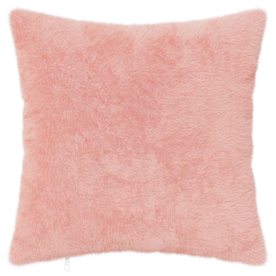 vidaXL Kussensloop 6 st HEERLEN Roze 60 x 60 cm Nep Konijnenbont, foto 3