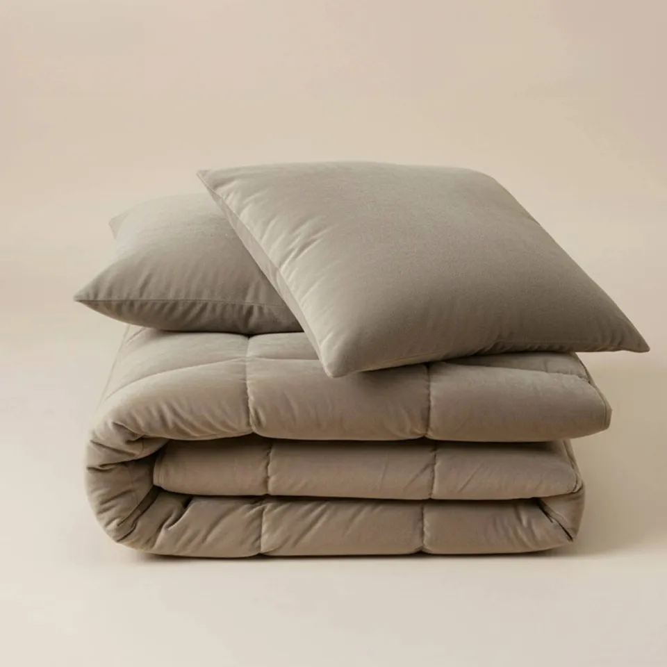 W velvet dekbed zonder overtrek - taupe, foto 5