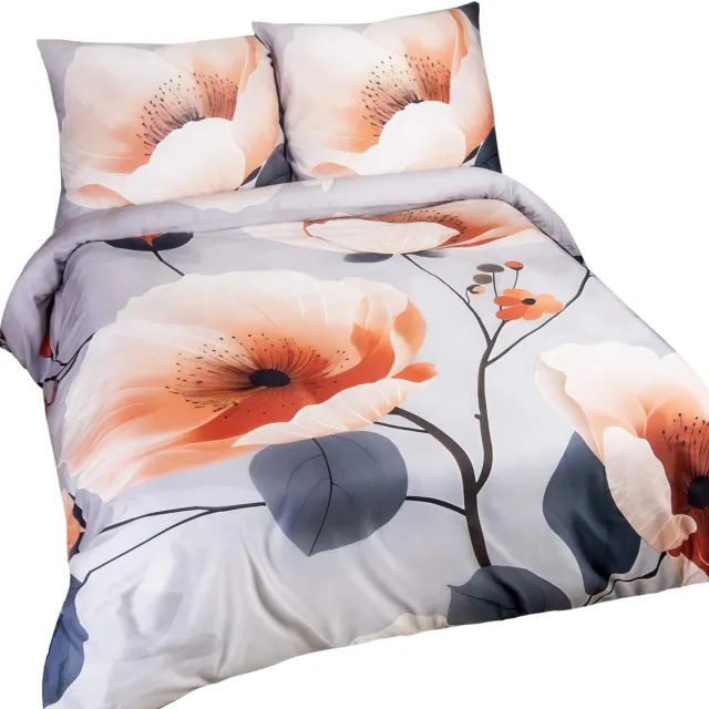 Darymex Satynlove Premium Dekbedovertrek 200x200 cm - Model 12409 - Meerkleurig / Multicolor - 100% Katoen-Satijn (200TC) - Digitale Print - Met Ritssluiting - OEKO-TEX® - Met 2 Kussenslopen 50x70 cm