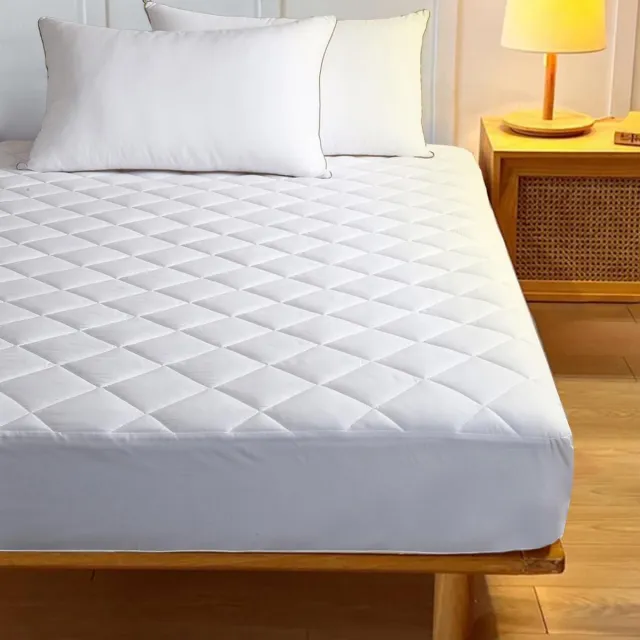 Famanu Matrasbeschermer gewatteerd microvezel kingsize ademend en onderhoudsvriendelijk Wit