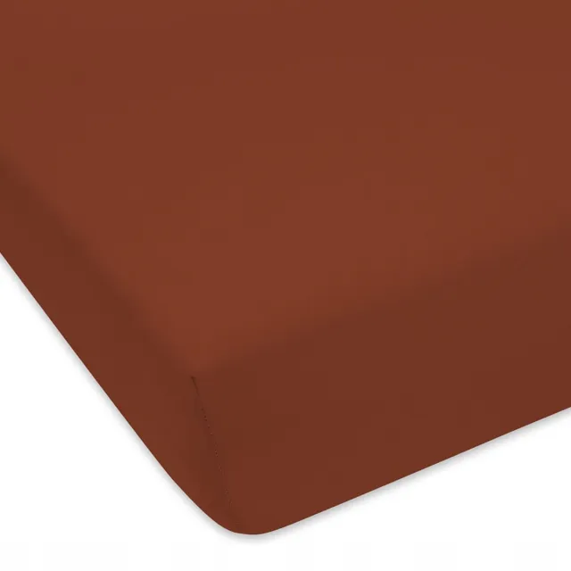 Designpremium Jersey Hoeslaken Kinderbed 60x120 cm Bruin Katoen met Elastiek