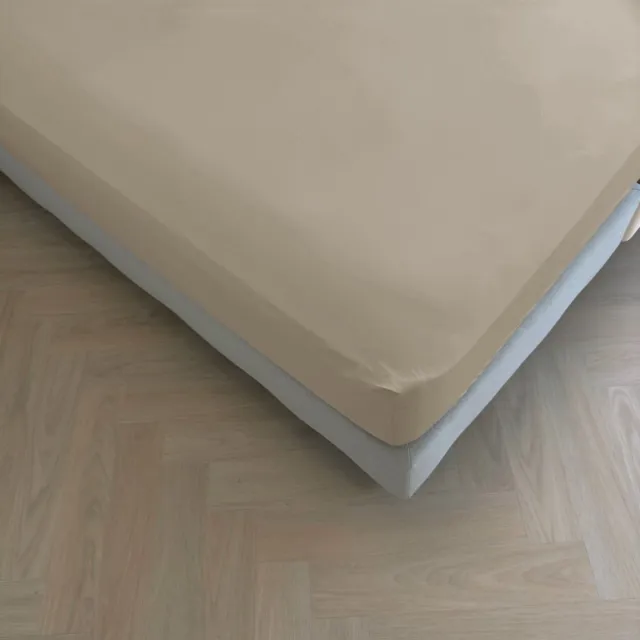 kayori Puro Hoeslaken Katoen Perkal - 180x200cm - Matrasdikte 35 cm - Hotelkwaliteit - Zand