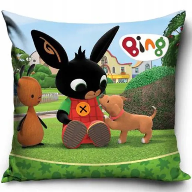 Carbotex Bing & Flop Kussensloop met Hondje - 40x40 cm - Velvet Multicolor