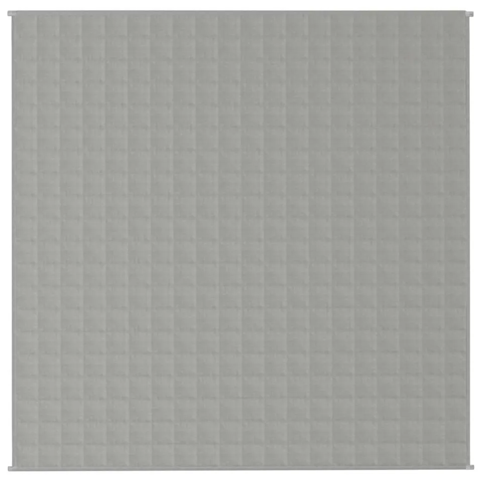 vidaXL Verzwaringsdeken 200x200 cm 9 kg stof grijs