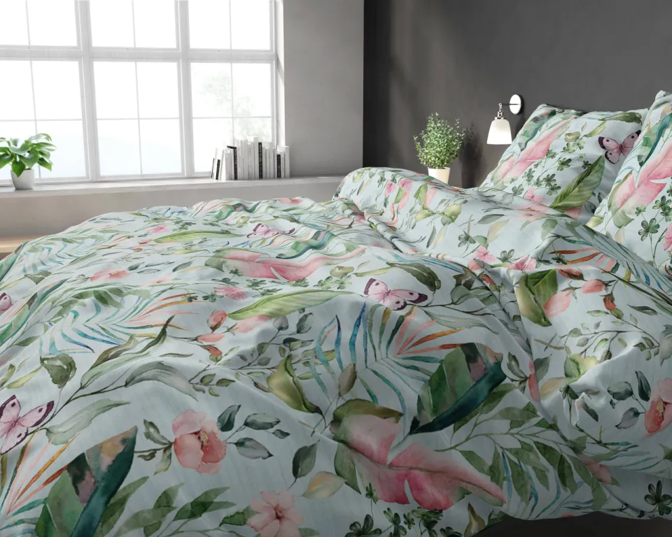 Sleeptime polyester-katoenen dekbedovertrek 2 persoons (200x220 cm) groen, foto 5