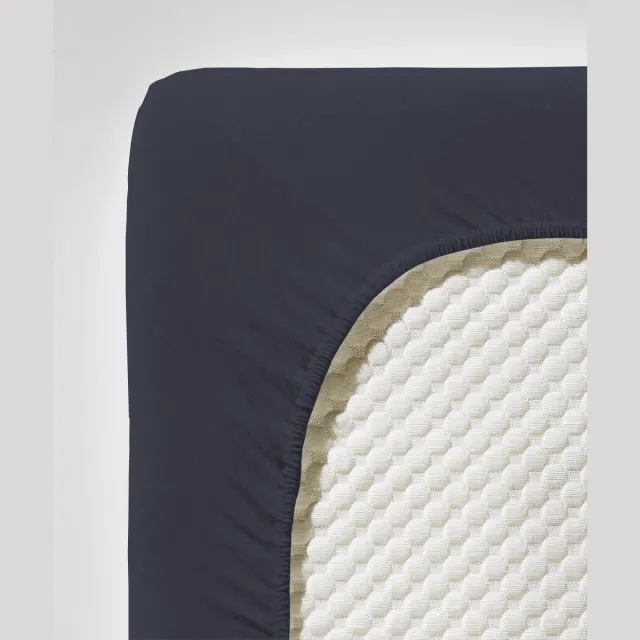 Fleuresse hoeslaken | Jersey stretch hoeslaken | gemaakt van katoen en elastaan | Made in Germany | wasbaar op 60 graden | geschikt voor matrassen tot 26 cm hoog | antraciet