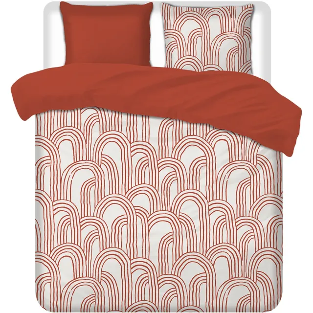 Terschellinger Wolweelde Luxueuze Terschellinger Flanellen Winter Dekbedovertrekset – Terracotta Boho – Voor Ultiem Comfort en Warme Nachten – 140x200/220 cm Bordeaux