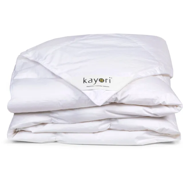 kayori Umou - Winterdekbed - 260x220 - 100% Mazurisch Ganzendons - Heerlijk warm - Downpass Gecertificeerd - Katoen Percale Tijk Wit