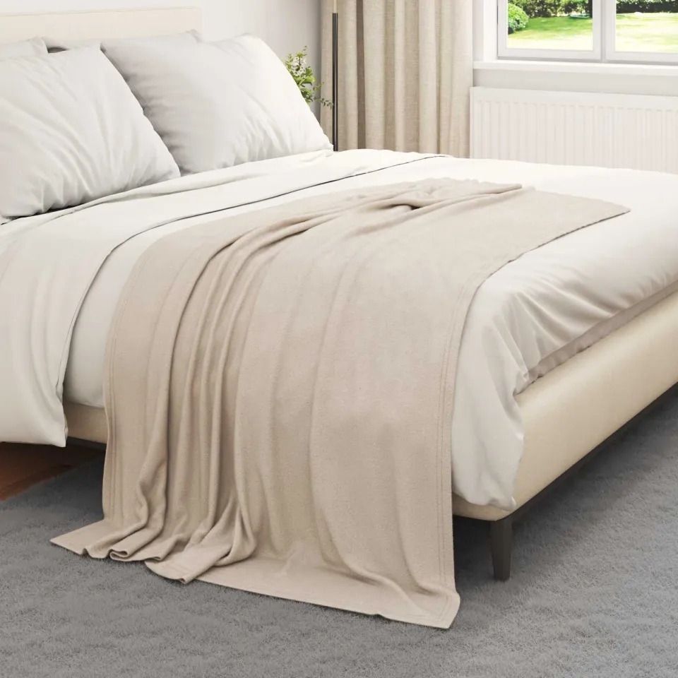 vidaXL Kleden 24 st Beige 170 x 130 cm 7,43 kg Fleece, foto 3