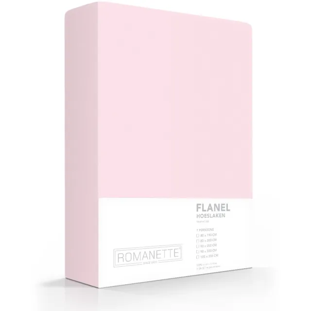 Romanette Luxe Hoeslaken Verwarmend Flanel - Roze