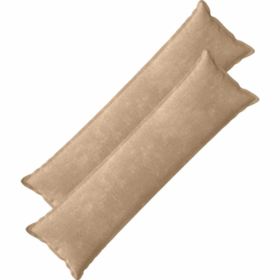 vidaXL Kussensloop 2 st HOUTEN Taupe 40 x 145 cm Chenille Stof, foto 3