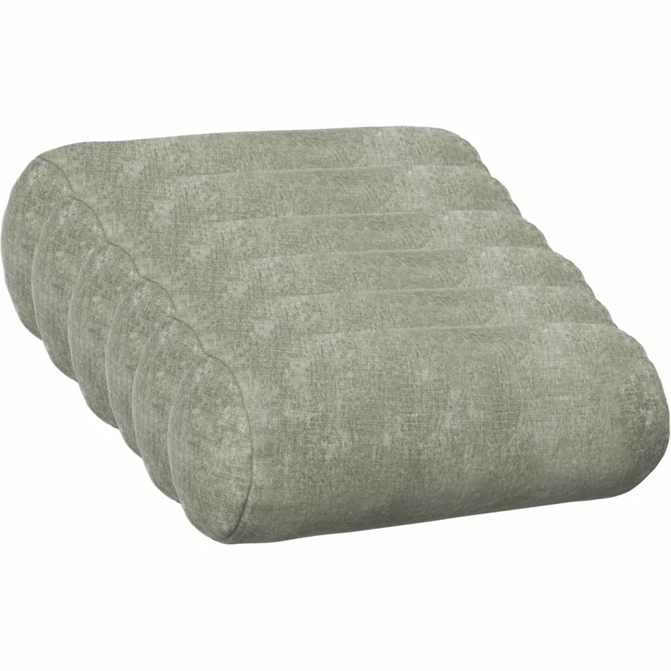 vidaXL Kussensloop 6 st HEERLEN Groen Dia. 15 x 40 cm Chenille Stof, foto 3