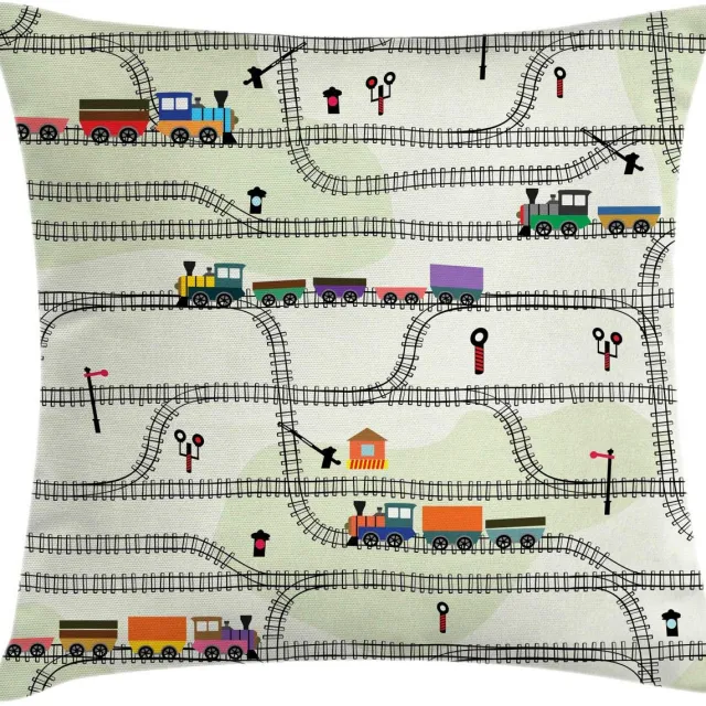 ABAKUHAUS Trein-kussenhoes – 60x60 cm – aan beide zijden bedrukt – paars Lila