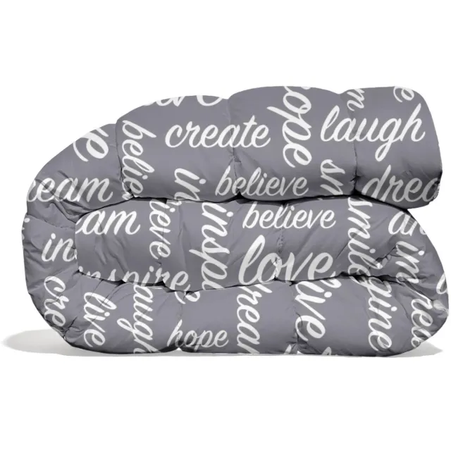 bedlin Premium Dekbed bedrukt - Zonder hoes ( 2 in 1 ) - Tweezijdig - 240 x 220 cm - Live/Black Multicolor