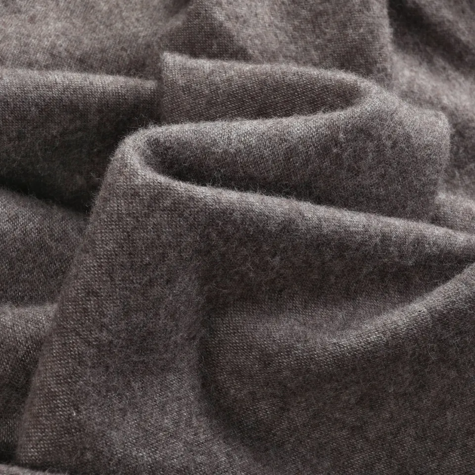 NOUS Living flanellen 2-persoons dekbedovertrek 200x220 cm - grijsbruin, foto 6