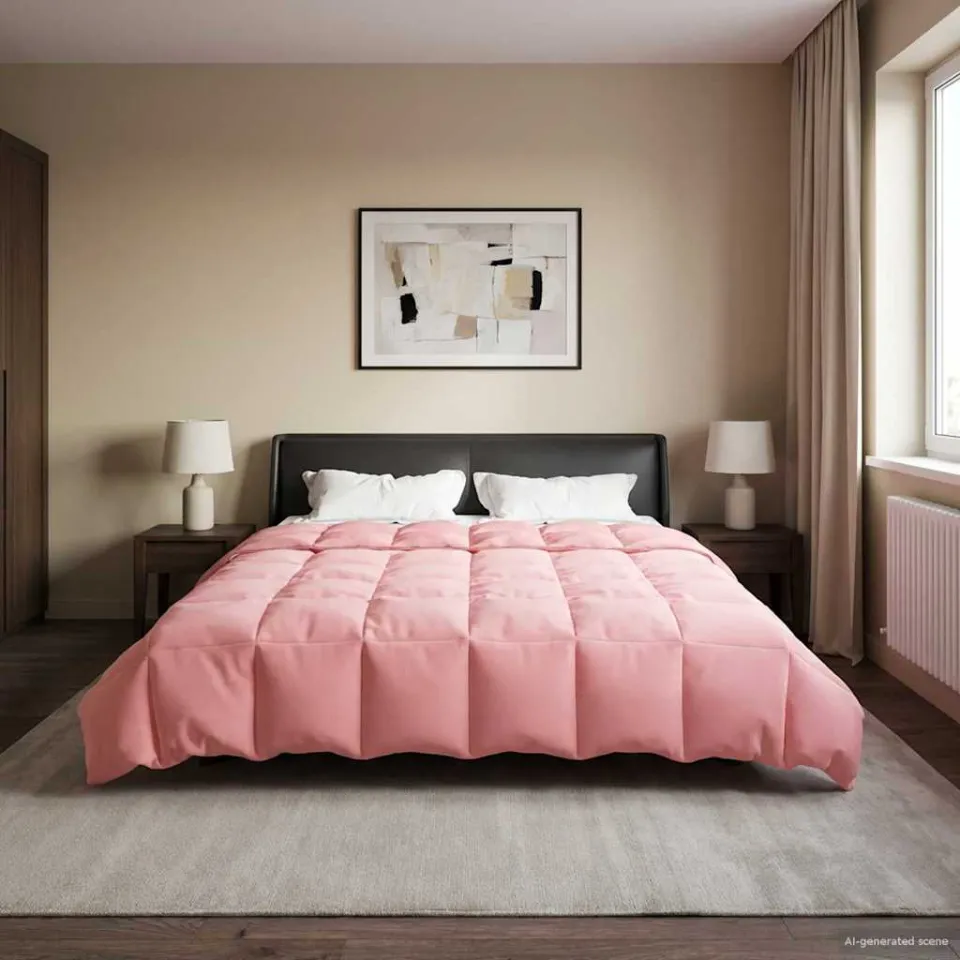 vidaXL Zomer Dekbed 200 x 220 cm Zomer Microfiber (100% polyester) roze, foto 4