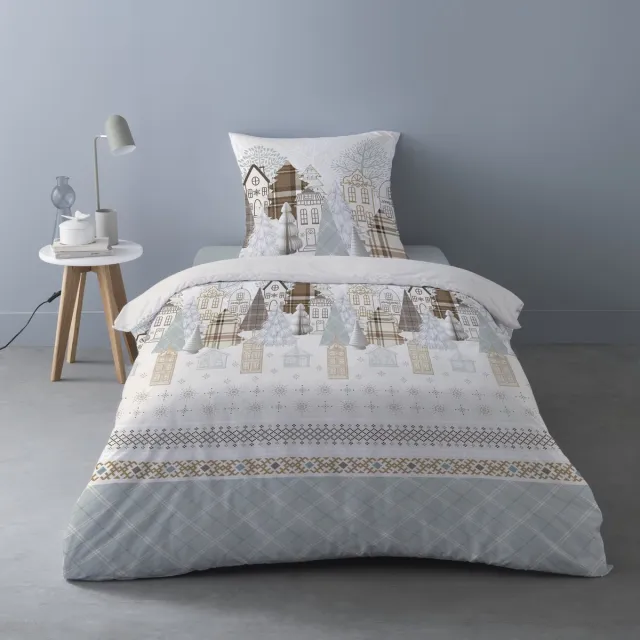 bedlin Dekbedovertrek Flanel - Winter - 1 persoon - siew Multicolor