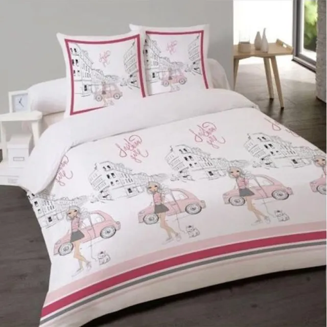better night 2-Persoonsdekbedovertrek katoen Fashion Girl 240x220 met 2 kussenslopen 65x65 wit