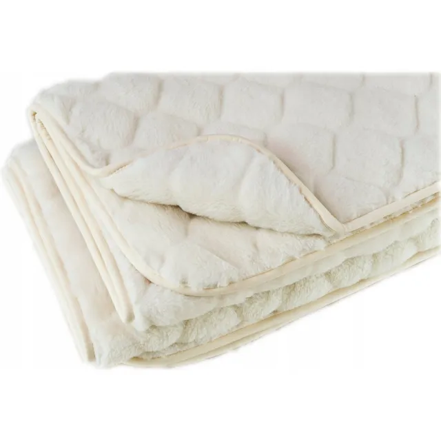 OnceDoce® Dekbed 100% Wol - Dubbelzijdig - Puur Australische Merino & Kamelen Wol Blend CARO – Wit Premium Wollen Deken OnceDoce® 2 x 460 g/m² - Warm Ademend Zacht – Woolmark ® Keurmerk - Wasbaar – 220x200cm wit/creme