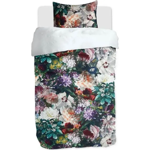 M.M Linen Fiori Dekbedovertrek - Eenpersoons - 140x200/220 cm - Multi