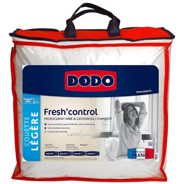 Vente-unique Anti-transpiratiedekbed DODO - 220 x 240 cm - FRESH CONTROL Wit