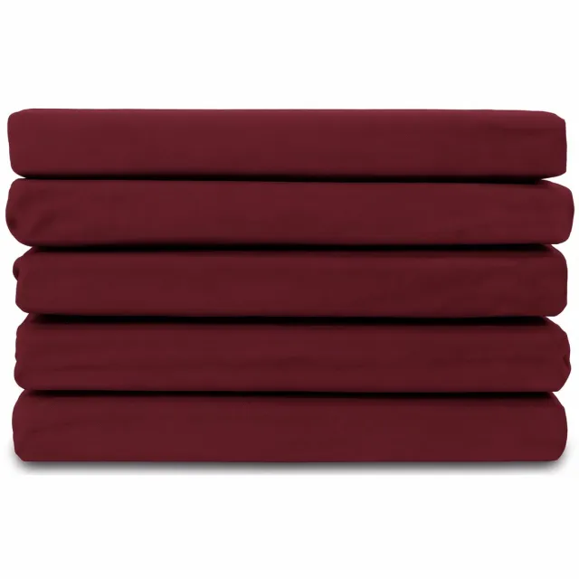 Ten Cate Hoeslaken 90x200 - Katoensatijn - Hoeslakens - Geschikt voor boxspring en matras - Hoekhoogte 35cm - Elastiek Rondom - Strijkvrij - Bordeauxrood