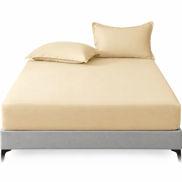 SWGOTA Beige hoeslaken van polyester - Effen uitvoering