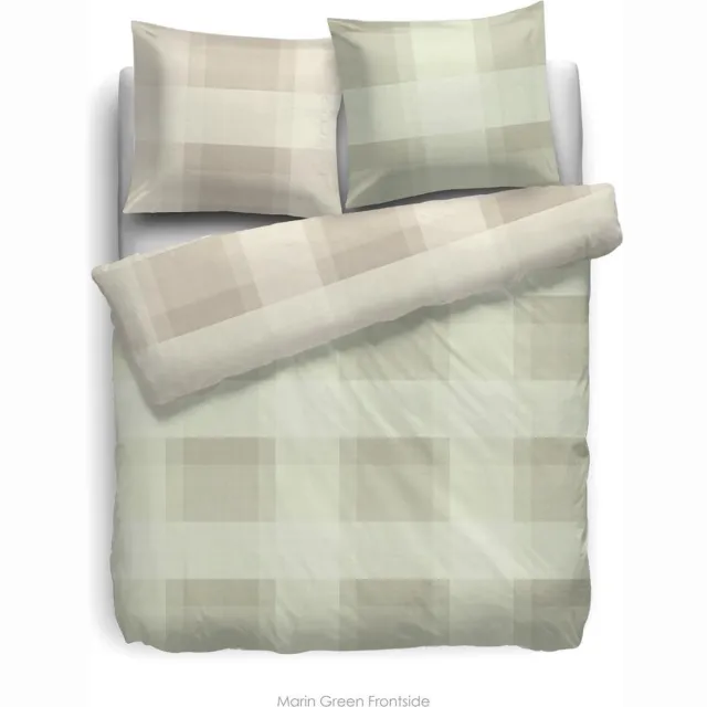 Heckettlane HnL Living Marin - Dekbedovertrek - Velvet Touch - Litsjumeaux extra breed - 260 x 200/220 - Groen