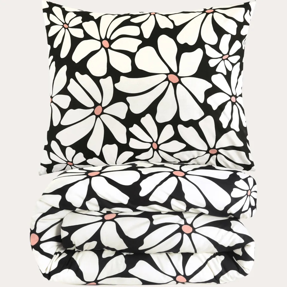 NOUS Kids katoenen dekbedovertrek kinderbed (120x150 cm) zwart, foto 3