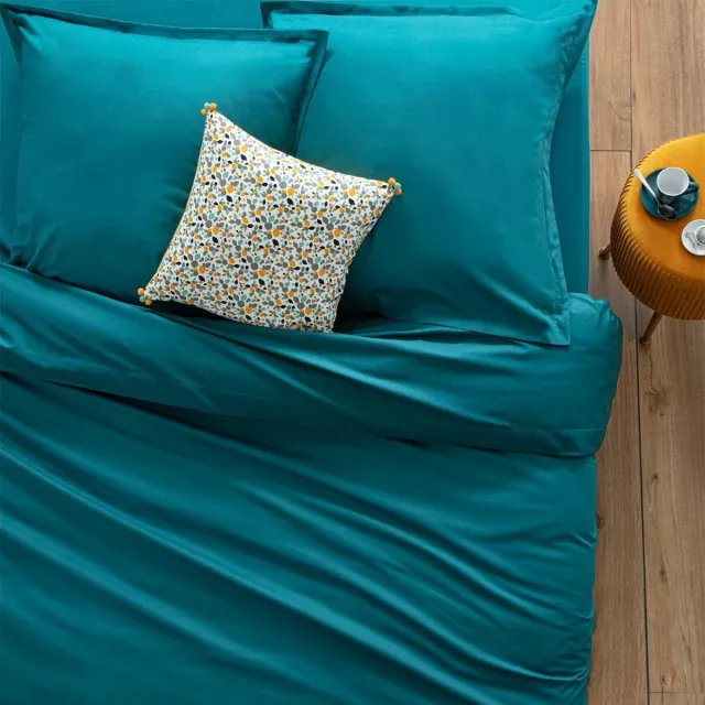 Atmosphera Créateur d'intérieur® CARINA katoenen dekbedovertrek bleu canard