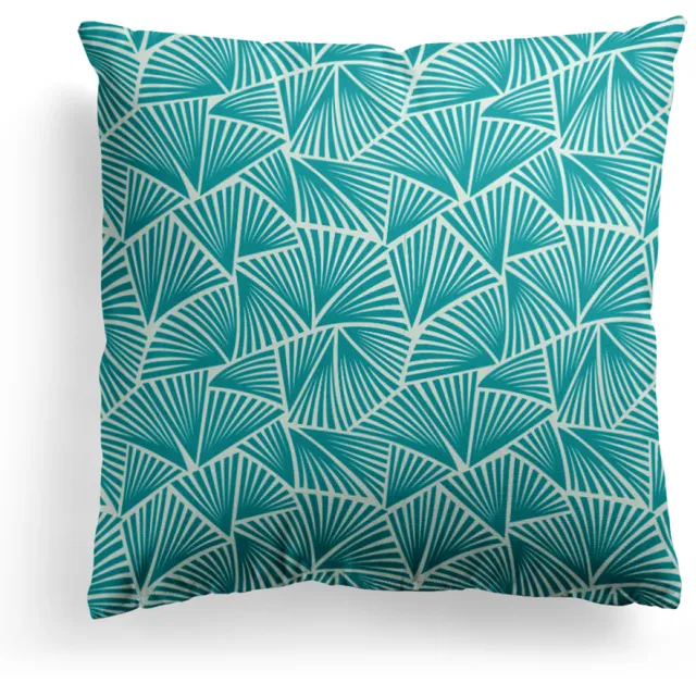 Maison Jean-Vier Palma kussenhoes turquoise Blauw