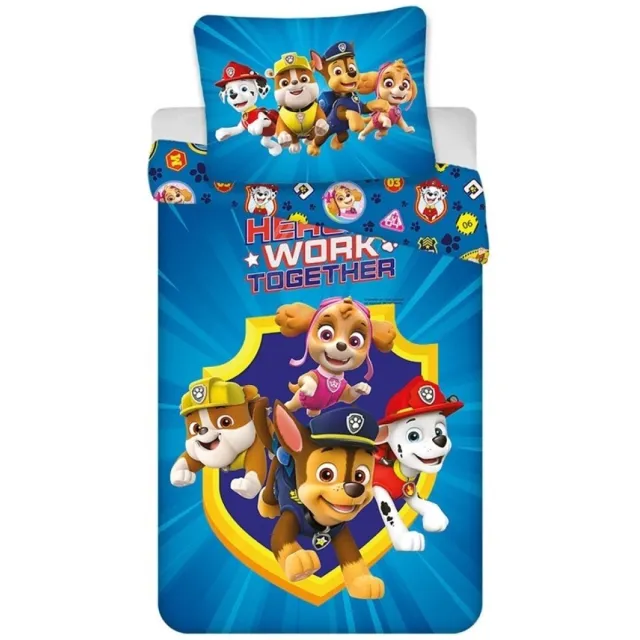 PAW Patrol Dekbedovertrek Hero's Work Together 140 x 200 cm - 65 x 65 cm Multicolor