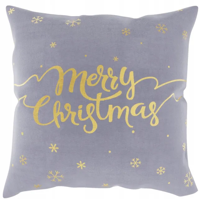 Spod Igły i Nitki Kerstkussenhoes 45x45cm Sneeuw Goud Merry Christmas Decoratie