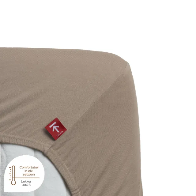 Beddinghouse premium jersey stretch hoeslaken taupe